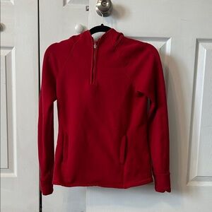 Athleta Bold Red Fleece Pullover